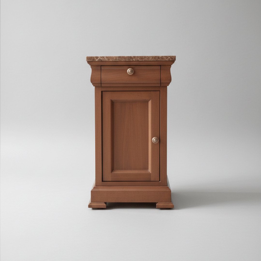 Mesa de Cabeceira c/Tampo em Mármore