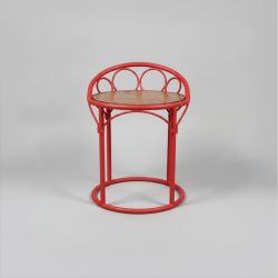 Banco Metálico Vermelho