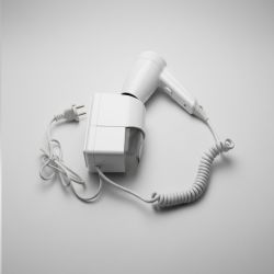 Secador de Parede com Suporte em Plástico Branco