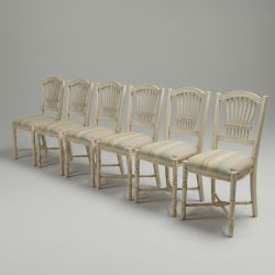 Conjunto de 6 Cadeiras de Madeira Amarela