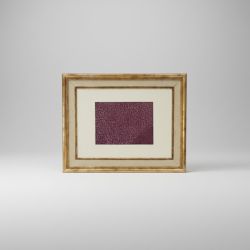 Quadro Textura Bordô c/Moldura Dourada