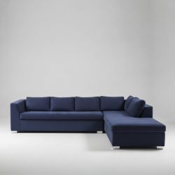 Sofá-Cama Chaise Longue Azul-Marinho