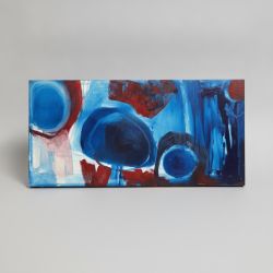 Quadro Abstrato Azul e Vermelho