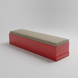 Banco com Almofada Vermelho