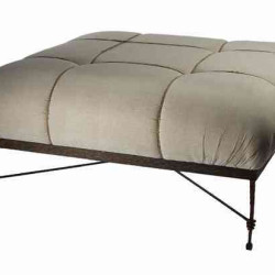 Puff em ferro forjado com tecido