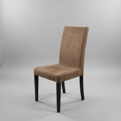 Cadeira moderna em tecido cor camel