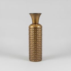 Vaso em Metal Dourado Texturado