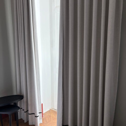Par de Cortinas Blackout em Tecido Bege
