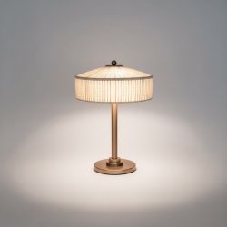 Candeeiro de Mesa c/Abajur Plissado