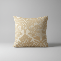 Almofada decorativa de damasco bege
