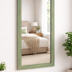 Espelho de parede com moldura verde