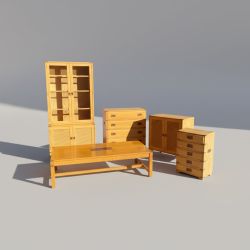 Conjunto de Móveis em Madeira