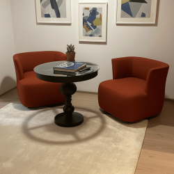 Conjunto de poltronas e mesa