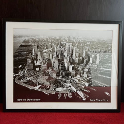 Fotografia aérea com moldura