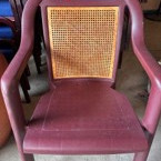 Cadeira plástico bordeaux empilhável