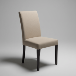 Cadeira de jantar estofada bege