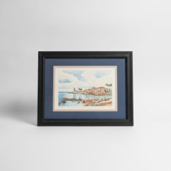 Quadro Vila Costeira com Farol