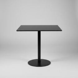 Mesa de Refeição Quadrada em Metal Preto