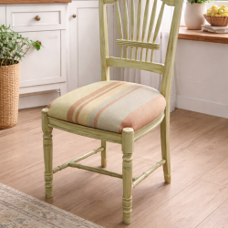 Conjunto de 6 cadeiras de madeira- tons verde