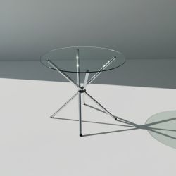 Mesa Redonda com Tampo em Vidro