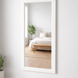 Espelho de Corpo Inteiro com Moldura Branca