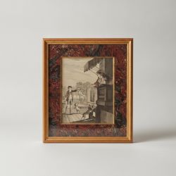Quadro Cena de Cortejo com Cães