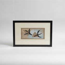 Quadro Abstrato com Aves Estilizadas