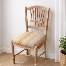 Conjunto de 6 cadeiras de madeira- tons encarando