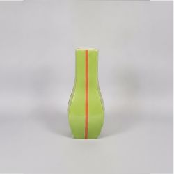 Vaso em Cerâmica Verde e Laranja