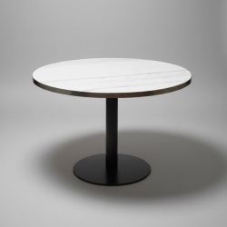 Mesa de Refeição Circular c/Tampo Branco