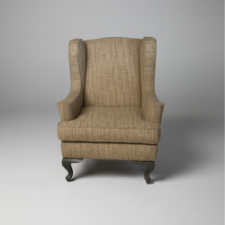 Poltrona de Tecido Mesclado Bege