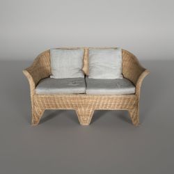 Sofá de 2 lugares em Vime