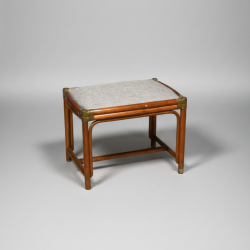 Banco de Bambu Estofado Cinza