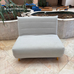 Sofá cama cinza claro