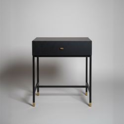 Mesa de Cabeceira em Madeira Preta 60cm