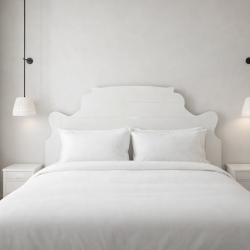 Cabeceira casal clássica branca