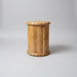 Mesa de Apoio Cilíndrica em Bambu
