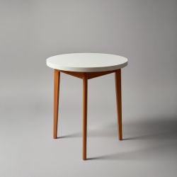 Mesa de Centro Redonda c/Tampo Branco