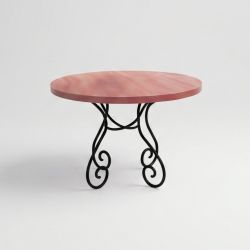 Mesa Redonda em Madeira Rosa