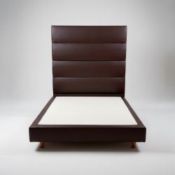 Sommier 180X200 com Cabeceira Estofada Castanha