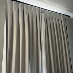 Par de Cortinas Blackout em Tecido Bege