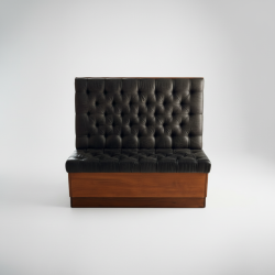 Sofá Nórdico Madeira e Preto