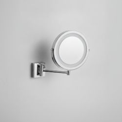 Espelho com Luz em Metal Cromado