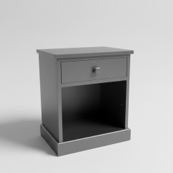 Mesa de cabeceira tom cinza