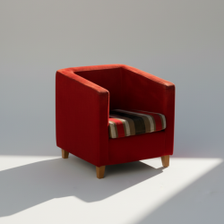 Poltrona de Veludo Vermelho