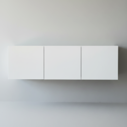 Móvel TV Suspenso em Madeira Branco