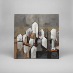 Quadro Abstrato de Casas Geométricas