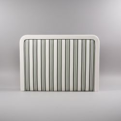 Cabeceira de Cama com Padrão Listrado Verde 210 cm