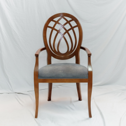 Conjunto de 6 cadeiras com encosto oval