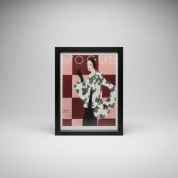 Quadro Capa Vogue Vintage Ilustrada